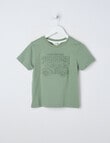 Mac & Ellie Surf Deboss Short Sleeve Tee, Moss product photo