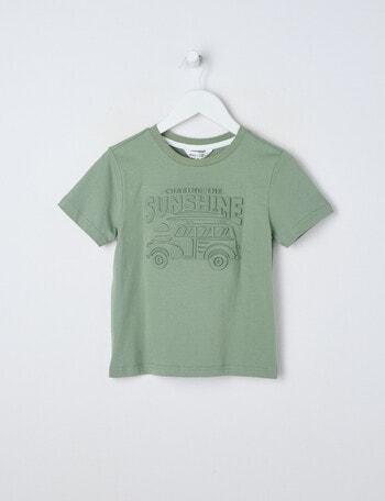 Mac & Ellie Surf Deboss Short Sleeve Tee, Moss product photo
