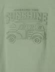 Mac & Ellie Surf Deboss Short Sleeve Tee, Moss product photo View 02 S