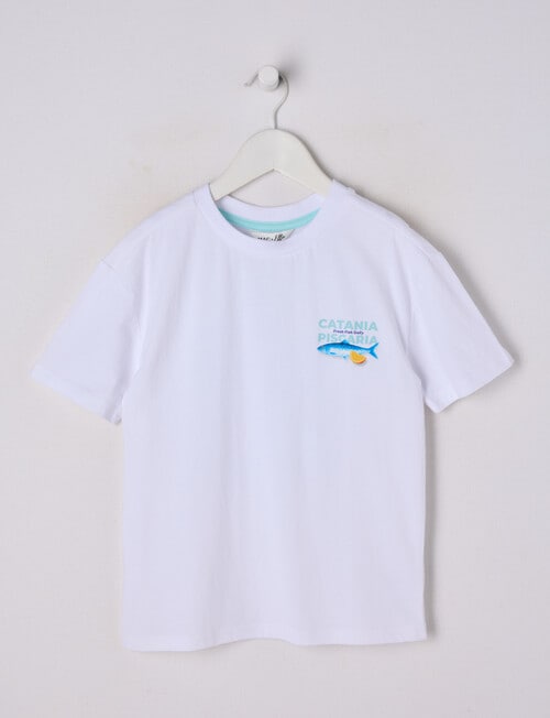 Mac & Ellie Catania Short Sleeve Tee, White product photo