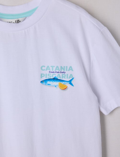 Mac & Ellie Catania Short Sleeve Tee, White product photo View 03 L
