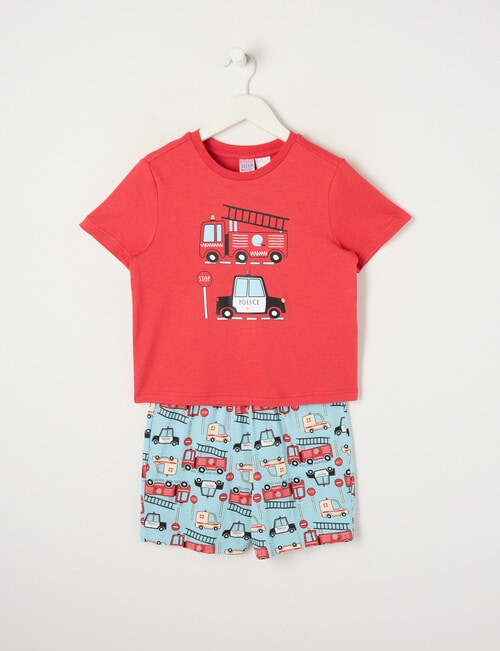 Sleep Mode Knit PJ Set, Emergency, Red product photo