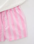 Sleep Squad Surf Coast Knit Woven PJ Set, Candy Pink, 8-16 product photo View 03 S