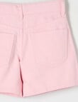 Mac & Ellie Embroidered Strawberries Denim Short, Light Pink product photo View 02 S