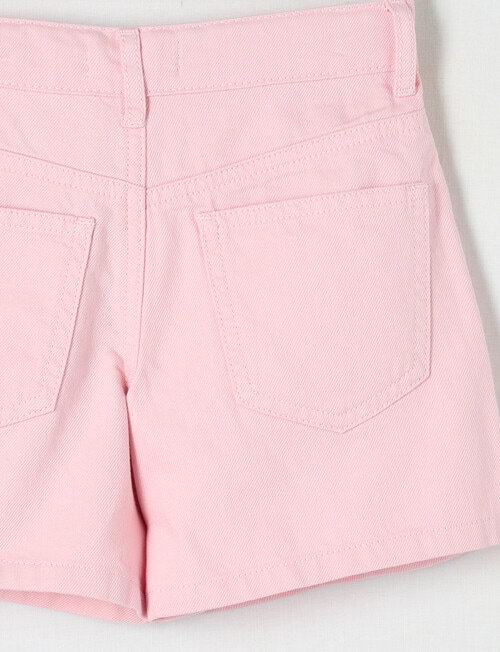 Mac & Ellie Embroidered Strawberries Denim Short, Light Pink product photo View 02 L