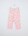 Mac & Ellie Embroidered Strawberries Barrel Jean, Light Pink product photo