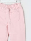 Mac & Ellie Embroidered Strawberries Barrel Jean, Light Pink product photo View 02 S