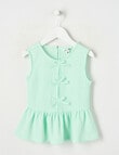 Mac & Ellie Amelie Peplum Bow Top, Mint product photo