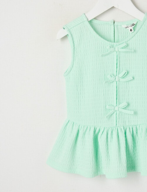 Mac & Ellie Amelie Peplum Bow Top, Mint product photo View 03 L
