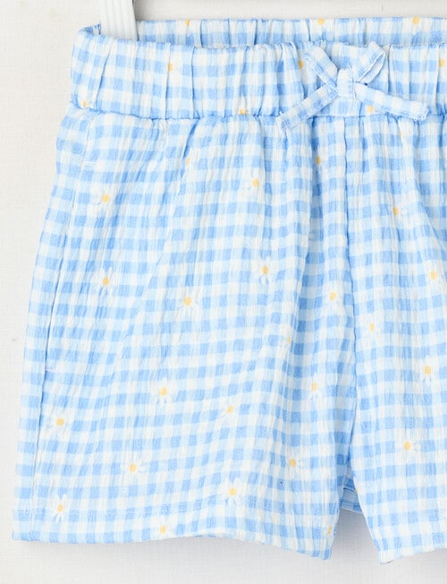 Mac & Ellie Amelie Gingham Daisy Short, Cornflower product photo View 02 L