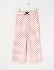 Mac & Ellie Spot Amelie Wide Leg Pant, Baby Pink product photo