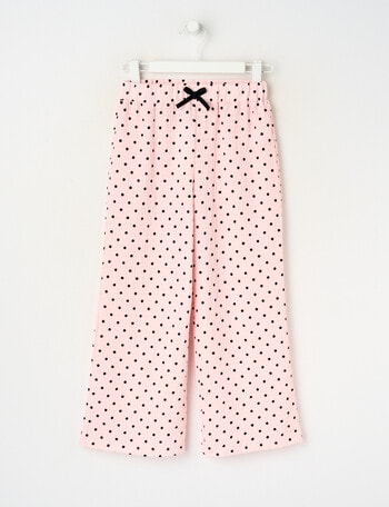 Mac & Ellie Spot Amelie Wide Leg Pant, Baby Pink product photo