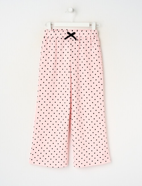 Mac & Ellie Spot Amelie Wide Leg Pant, Baby Pink product photo