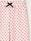 Mac & Ellie Spot Amelie Wide Leg Pant, Baby Pink product photo View 02 S