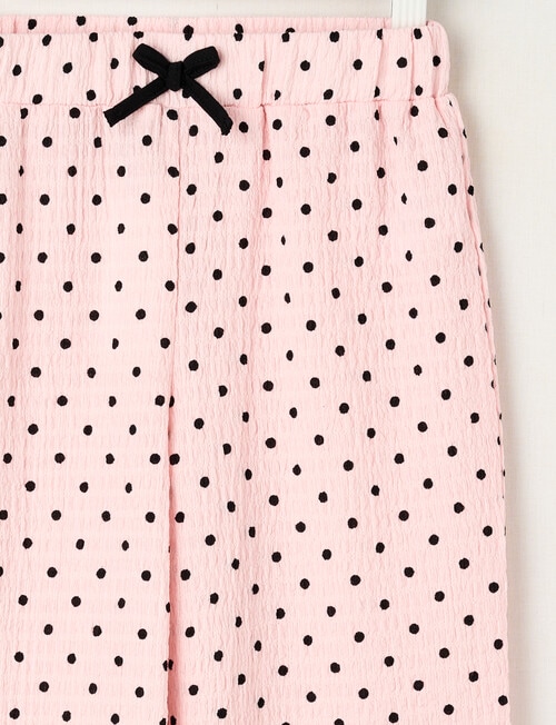Mac & Ellie Spot Amelie Wide Leg Pant, Baby Pink product photo View 02 L