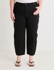 Amy & Ivy Barrel Jean, Black product photo