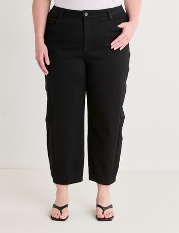 Amy & Ivy Barrel Jean, Black product photo