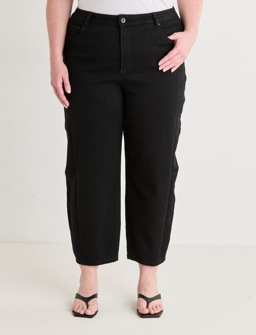 Amy & Ivy Barrel Jean, Black product photo
