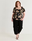 Amy & Ivy Barrel Jean, Black product photo View 03 S