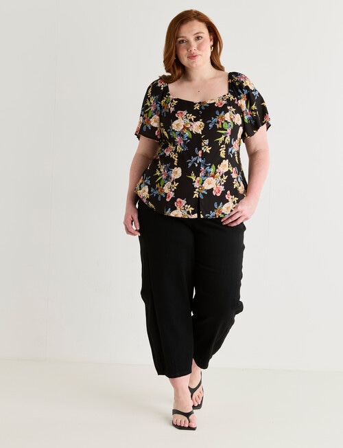 Amy & Ivy Barrel Jean, Black product photo View 03 L