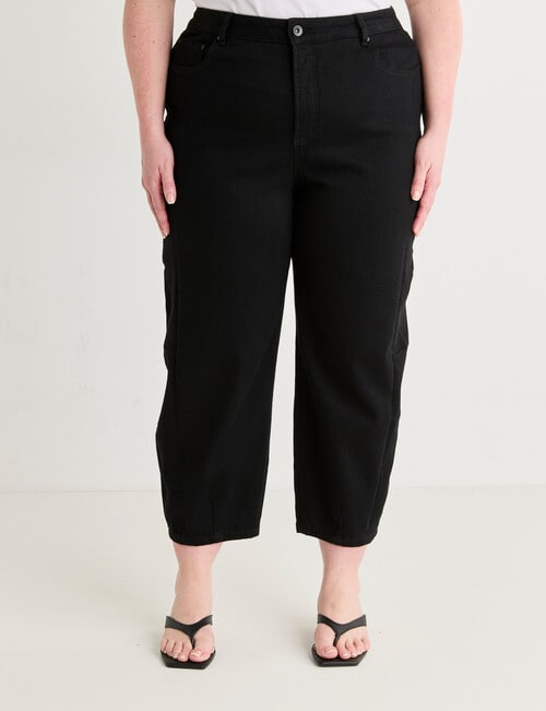 Amy & Ivy Barrel Jean, Black product photo View 05 L