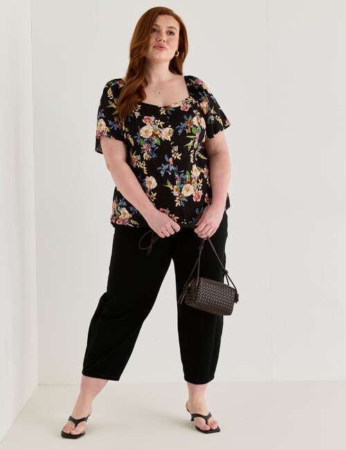 Amy & Ivy Barrel Jean, Black product photo View 06 L