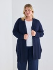 Studio Curve Mid Length Cardigan, Bright Navy product photo View 04 S