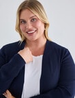 Studio Curve Mid Length Cardigan, Bright Navy product photo View 05 S