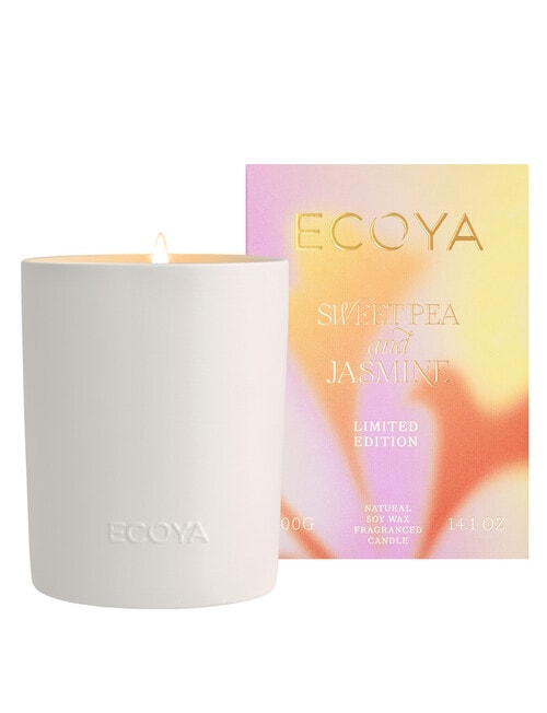 Ecoya Limited Edition Ceramic Madison Candle, 400g, Sweet Pea & Jasmine product photo