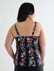 Zest Resort Curve Tiered Tankini, Garland Print product photo View 02 S