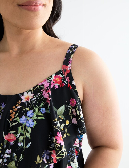 Zest Resort Curve Tiered Tankini, Garland Print product photo View 05 L