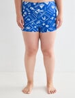 Zest Resort Curve High Waisted Boyleg, Radiant Nautical Print product photo