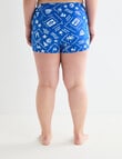 Zest Resort Curve High Waisted Boyleg, Radiant Nautical Print product photo View 02 S