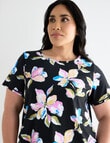 Zest Resort Curve Ruched Side Swim Tee, Bold Floral product photo