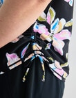Zest Resort Curve Ruched Side Swim Tee, Bold Floral product photo View 04 S