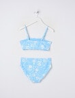 Wavetribe Summer Print Bandeau Bikini Set, Cornflower product photo View 02 S