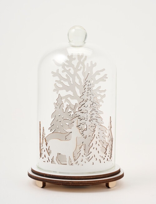 Christmas Shop LED D&eacute;cor, Forest Scene Cloche product photo