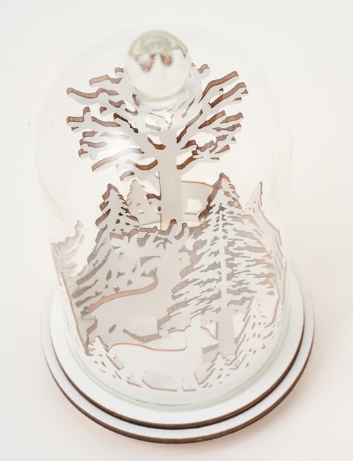 Christmas Shop LED D&eacute;cor, Forest Scene Cloche product photo View 04 L