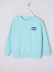 Mac & Ellie Good Vibes Crew Sweatshirt, Dark Ice product photo