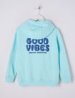 Mac & Ellie Good Vibes Oversize Hoodie, Dark Ice product photo View 02 S