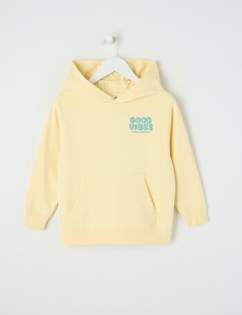 Mac & Ellie Good Vibes Oversize Hoodie, Butter product photo