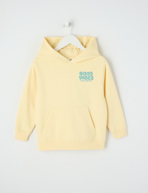 Mac & Ellie Good Vibes Oversize Hoodie, Butter product photo