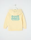 Mac & Ellie Good Vibes Oversize Hoodie, Butter product photo View 02 S
