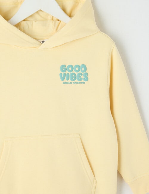 Mac & Ellie Good Vibes Oversize Hoodie, Butter product photo View 03 L