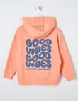Mac & Ellie Good Vibes Oversize Hoodie, Peach product photo View 02 S