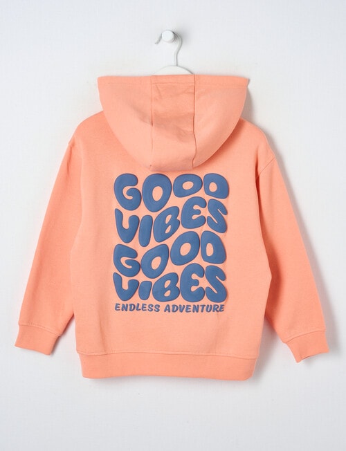 Mac & Ellie Good Vibes Oversize Hoodie, Peach product photo View 02 L