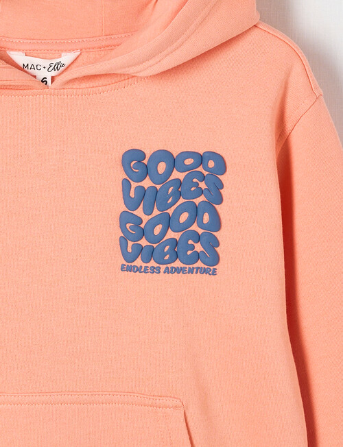 Mac & Ellie Good Vibes Oversize Hoodie, Peach product photo View 03 L