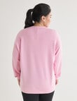 Superfit Crew Sweatshirt, Pop Pink product photo View 02 S