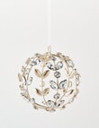 Christmas Shop Beaded Bauble, Silver Tone product photo