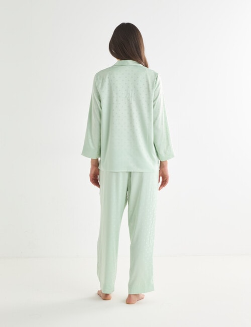 Whistle Sleep Satin PJ Set, Lime Spot product photo View 02 L